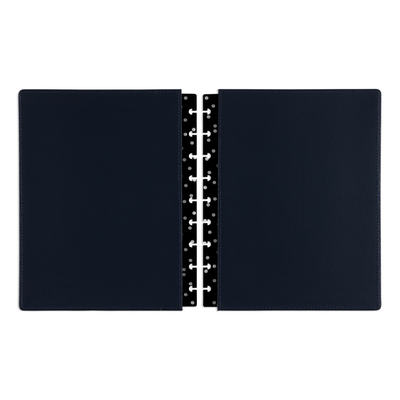Navy Blue Dots - DELUXE Snap In Classic Planner Cover
