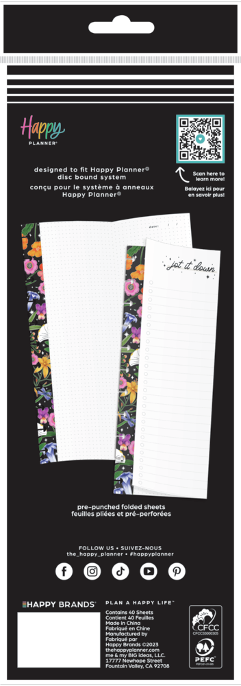 Moody Blooms - Big Folded Filler Paper - 40 Sheets