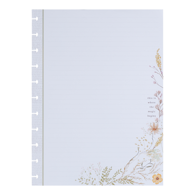 Reading in the Garden Teacher - Dotted Lined Big Filler Paper - 40 Sheets