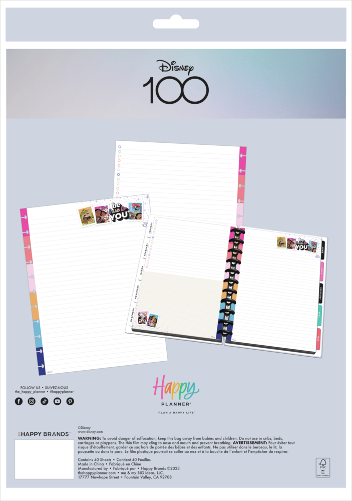 Disney100 Making Memories - Dotted Lined Big Filler Paper - 40 Sheets