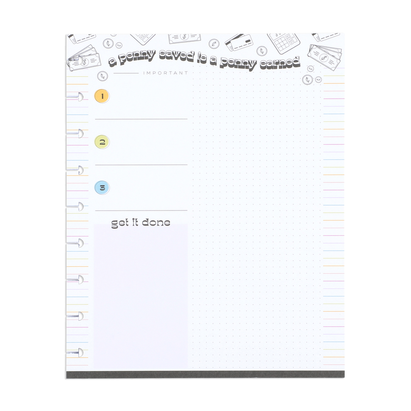 Bright Budget - Classic Block Notepad - 100 Sheets
