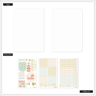 Sunset Stripe - Bullet Dot Grid Happy Journal® - 80 Sheets - 160gsm Paper
