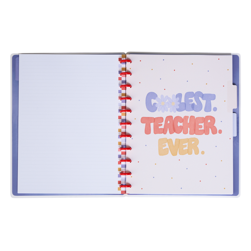 Coolest Teacher Ever - Dotted Lined Big Notebook - 60 Sheets
