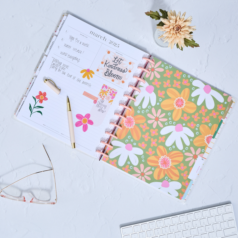 2024 Picnic Blossom Happy Planner - Big Vertical Layout - 12 Months