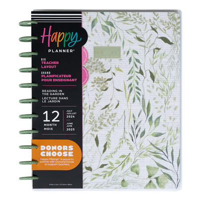 2024 Reading in the Garden Teacher Happy Planner - Big Teacher Layout - 12 Months