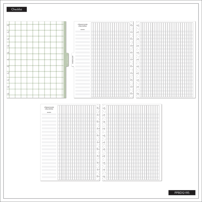 2024 Reading in the Garden Teacher Happy Planner - Big Teacher Layout - 12 Months