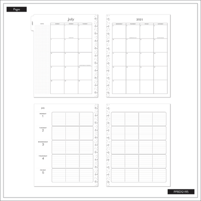 2024 Reading in the Garden Teacher Happy Planner - Big Teacher Layout - 12 Months