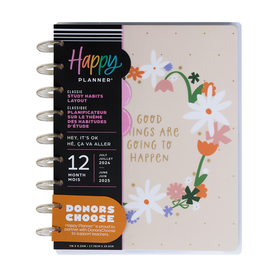 2024 Hey, It's OK Student Happy Planner - Classic Study Habits Layout - 12 Months