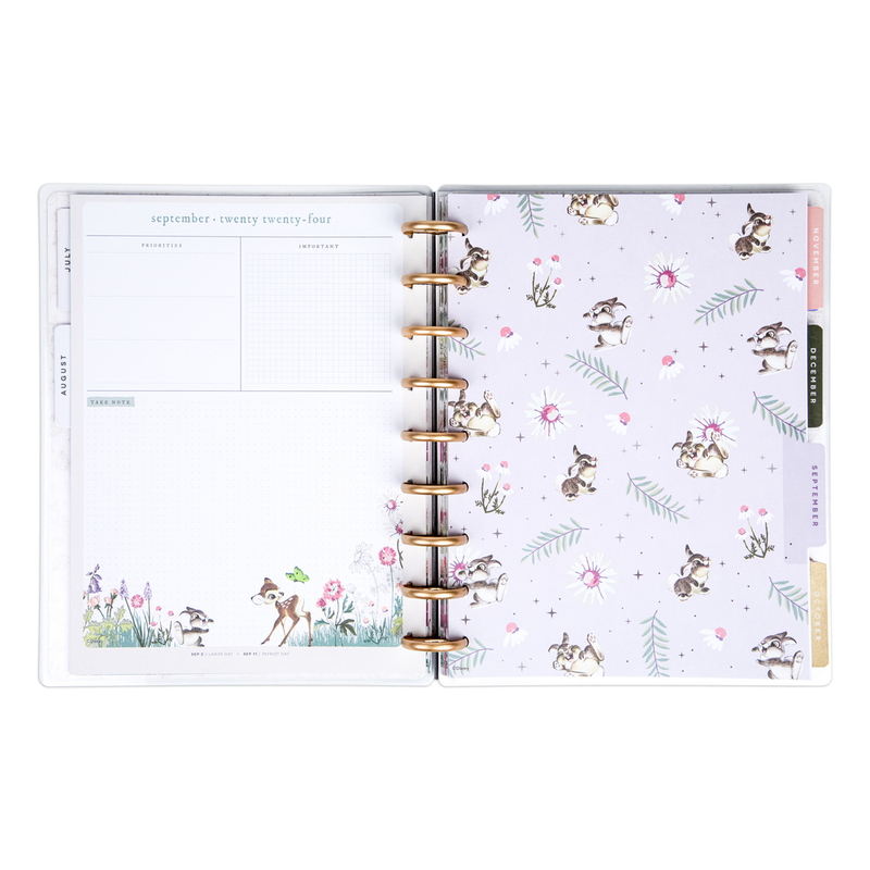 2024 Disney Bambi Springtime Happy Planner - Classic Dashboard Layout - 12 Months