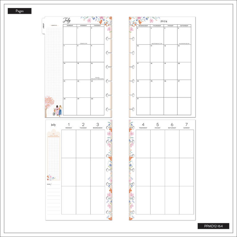 2024 Happy in Paris Happy Planner - Mini Vertical Layout - 12 Months