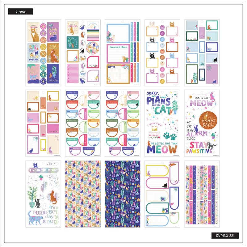 Whimsical Whiskers - Value Pack Stickers