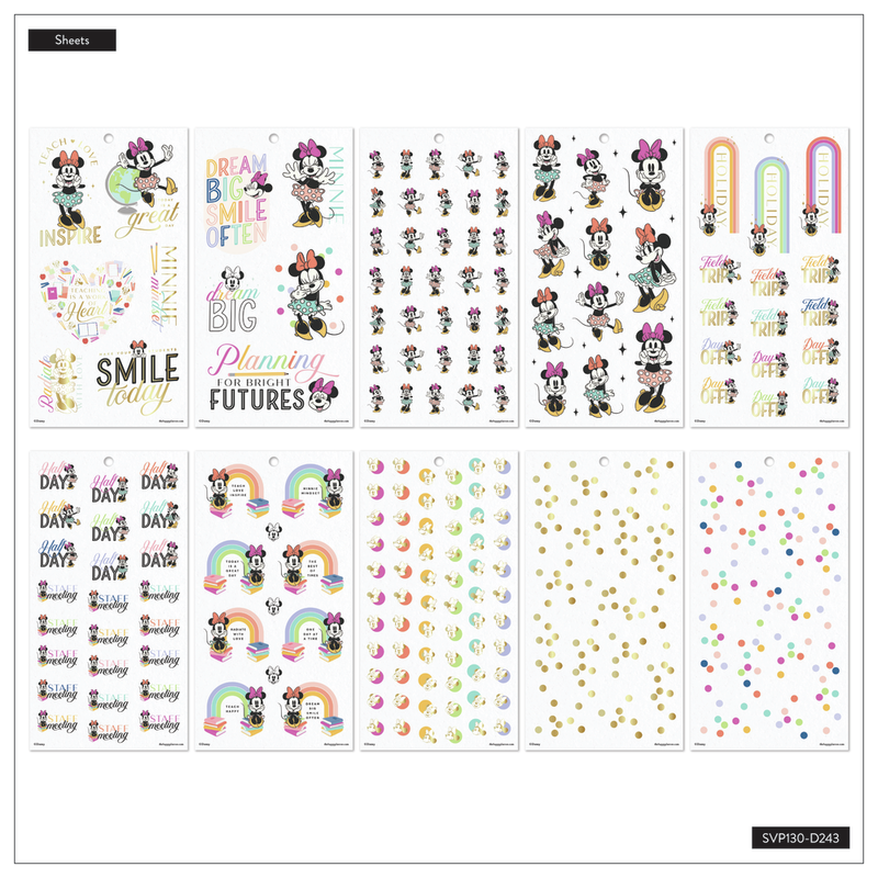 Disney Minnie Mouse All Smiles Teacher - Value Pack Stickers