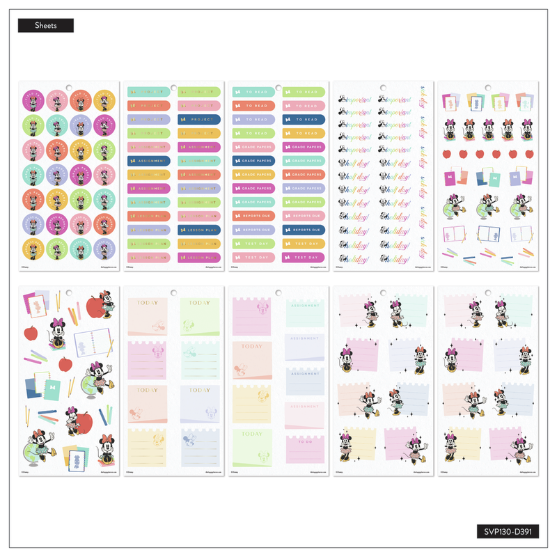 Disney Minnie Mouse All Smiles Teacher - Value Pack Stickers - Big