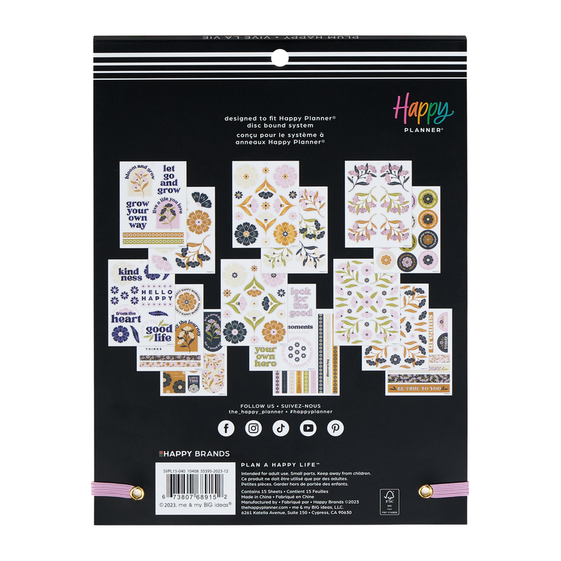 Plum Happy - Large Value Pack Stickers