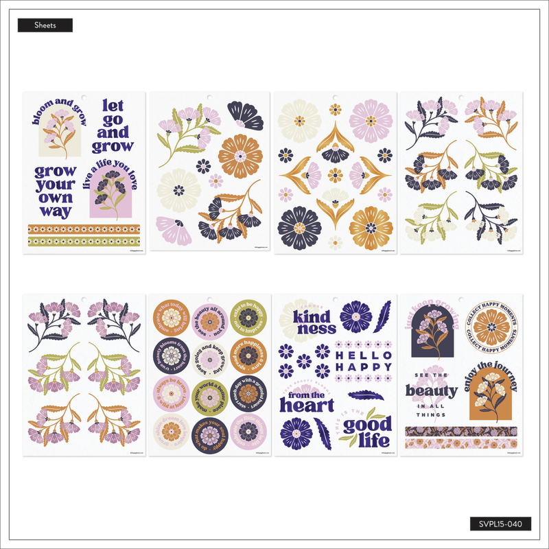 Plum Happy - Large Value Pack Stickers