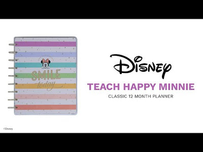 2024 Disney Minnie Mouse All Smiles Teacher Happy Planner - Classic Teacher Layout - 12 Months
