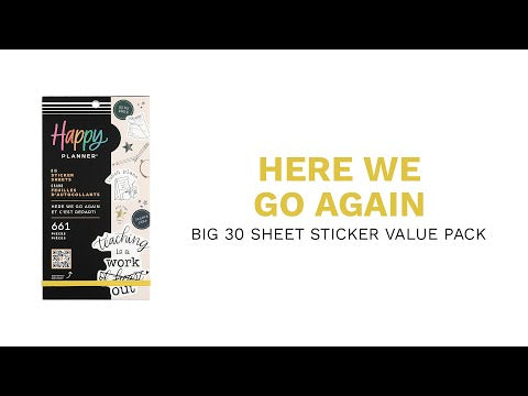 Here We Go Again Teacher - Value Pack Stickers - Big