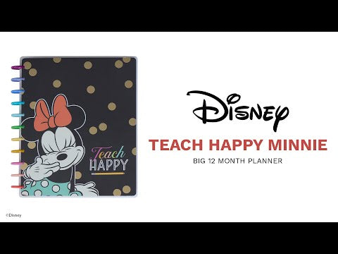 2024 Disney Minnie Mouse All Smiles Teacher Happy Planner - Big Teacher Layout - 12 Months