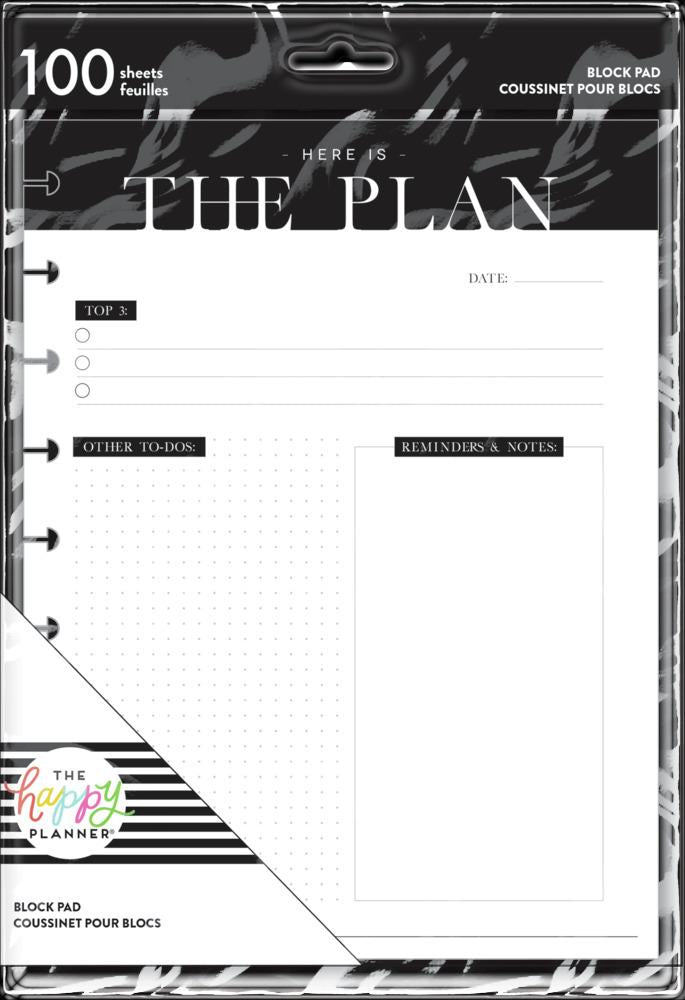 Classic Block Paper Pad - The Plan – The Happy Planner