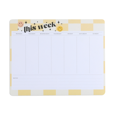 Smiley Face - Weekly Notepad & Mouse Pad