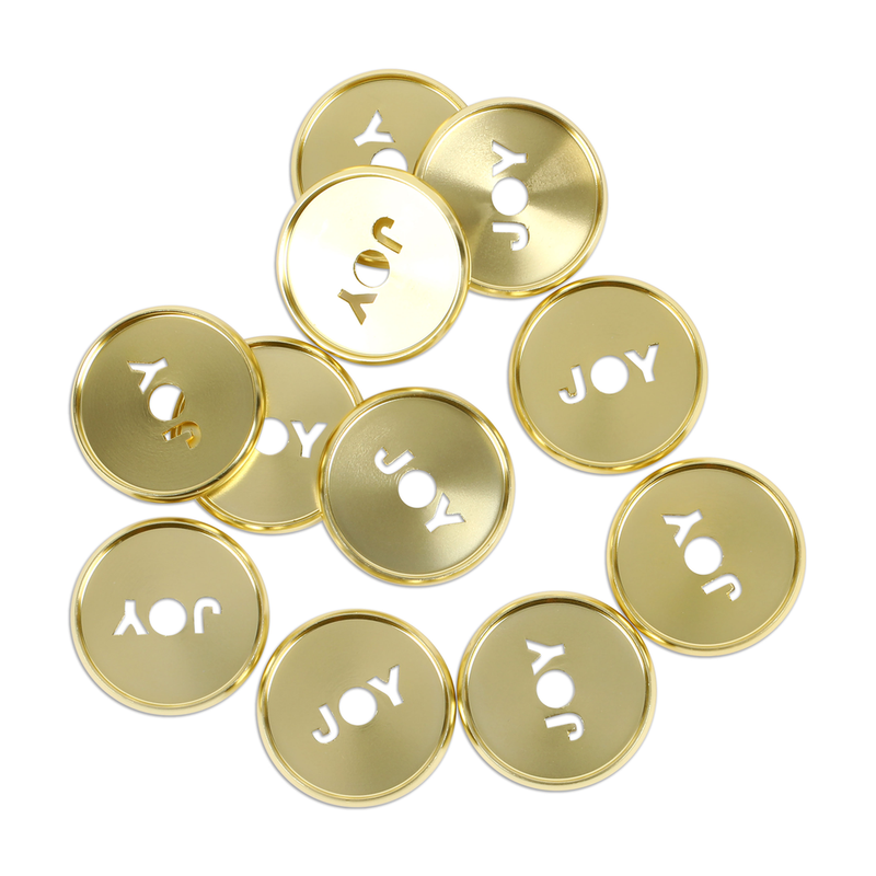 Joy Cutout Medium Metal Discs - Gold