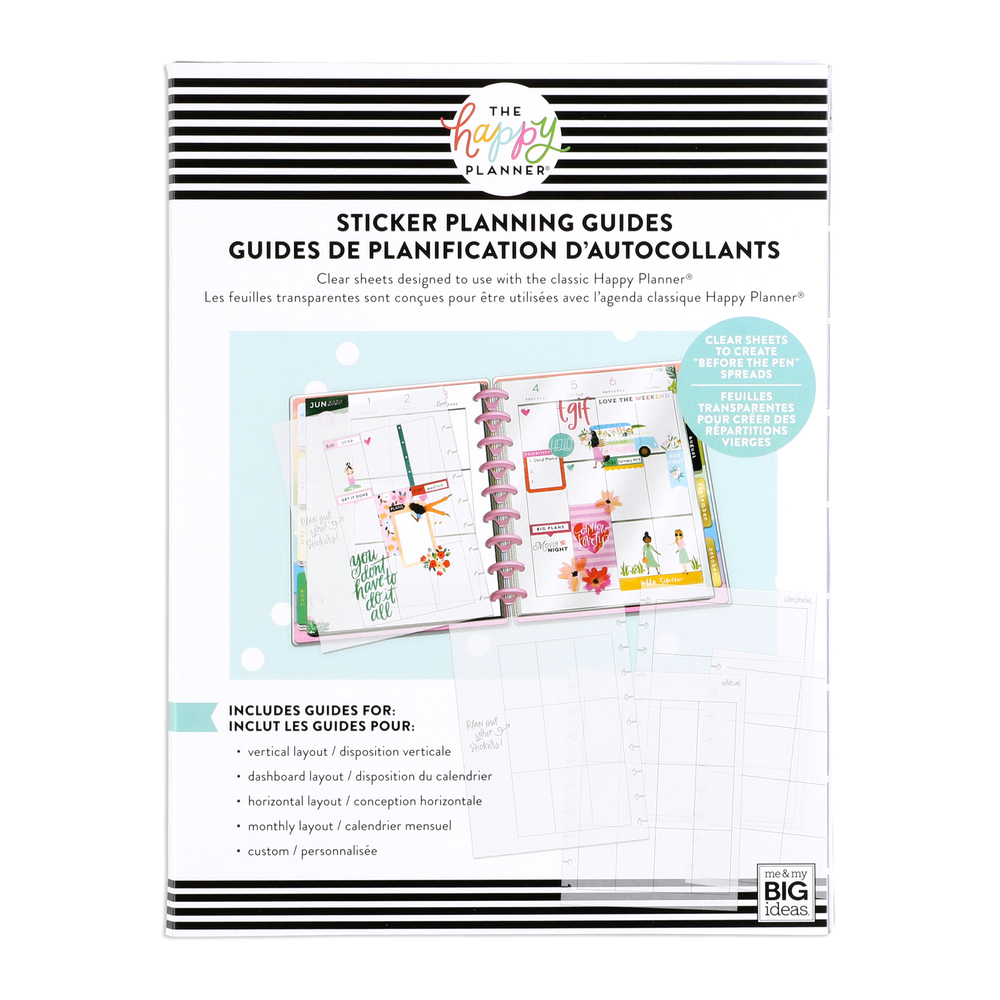 The Happy Planner - Line It Up Check It Off Stencil - Classic Snap In - New