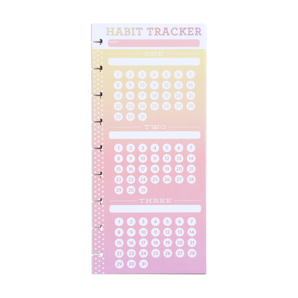 Classic Half Sheet Note Paper | Habit Tracker | Happy Planner