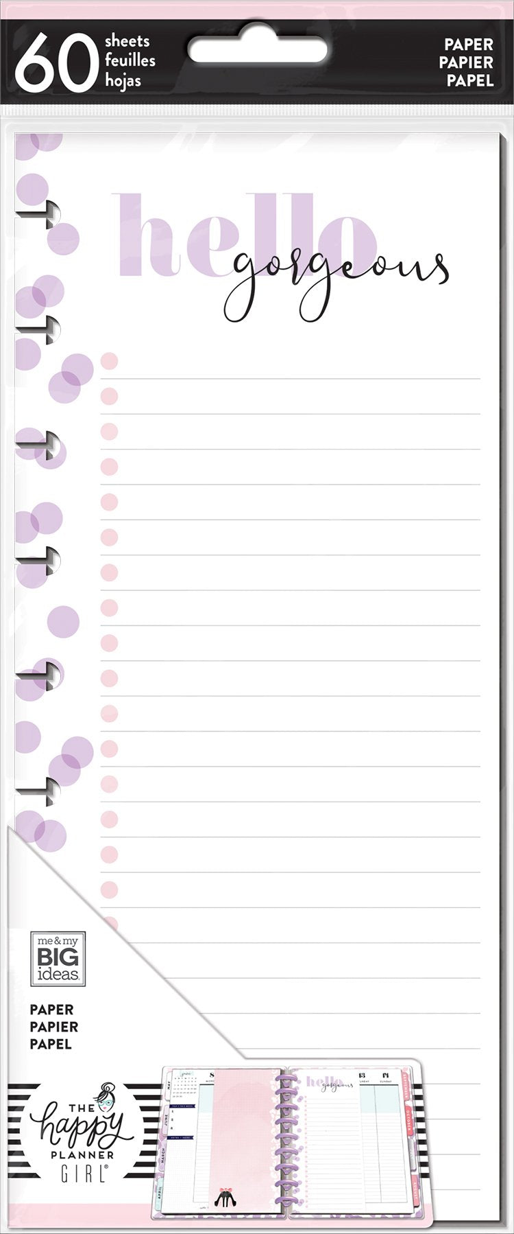 Classic Half Sheet Note Paper Glam Girl - Main Image