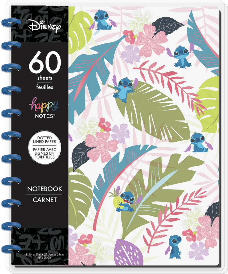 Disney© Aloha Stitch Big Notebook - Dot Lined Pages - 60 Sheets