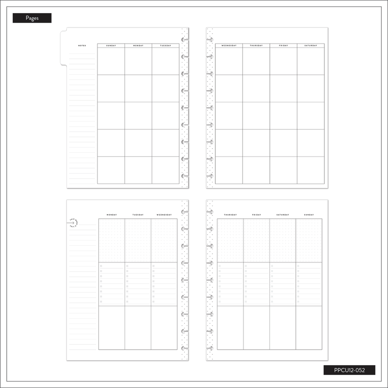 Undated Playful Pets bbalteschule - Classic Checklist Layout - 12 Months