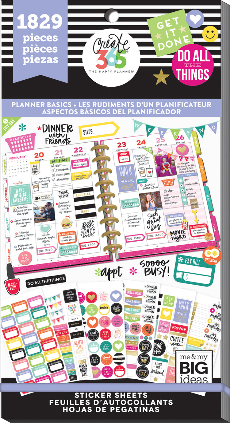 Little More Happy Planner Stickers - 29 Sheets - 1650 Productivity St
