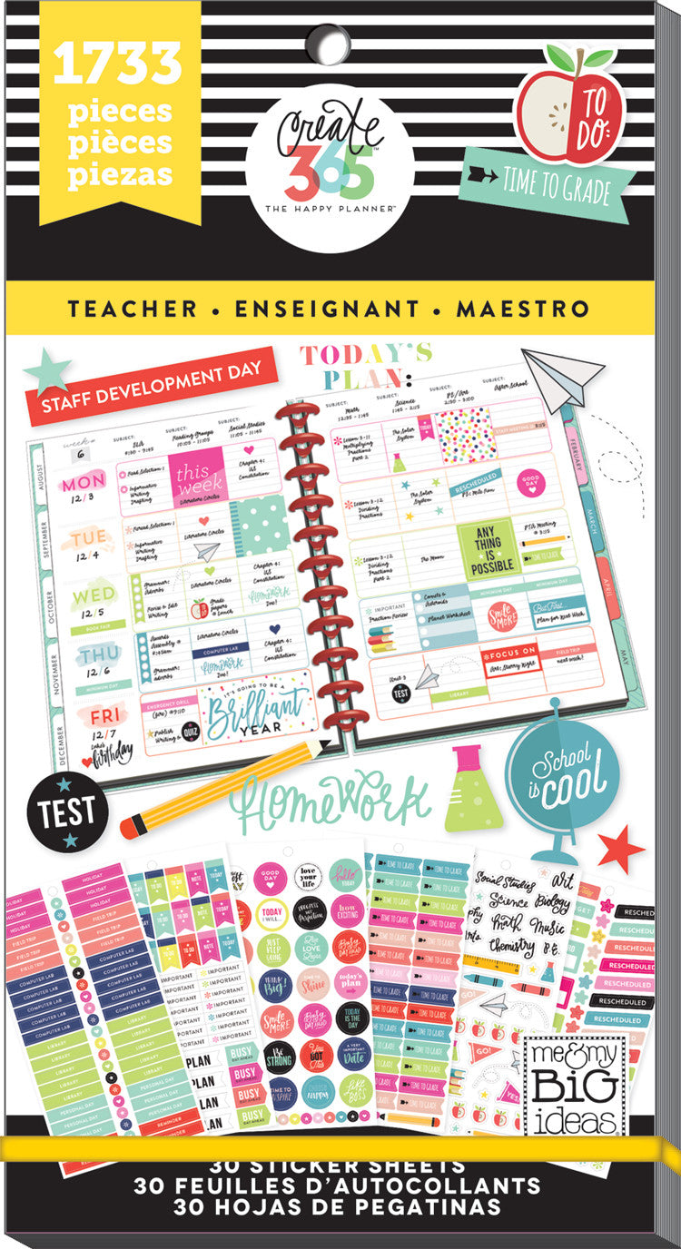 Value Pack Stickers - Teacher - BIG – The Happy Planner