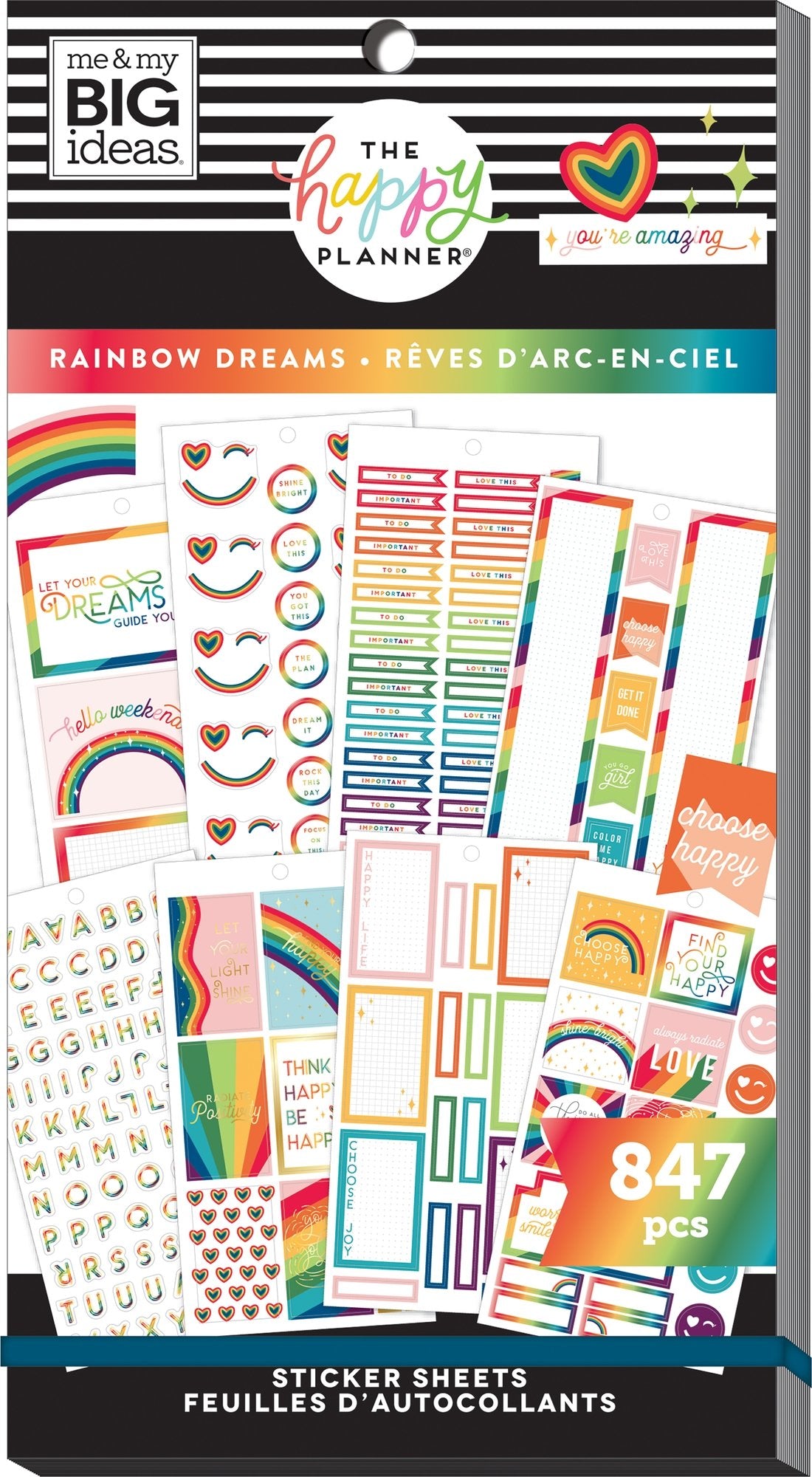 Happy Planner Classic Value Accessory Pack-Rainbow Brights