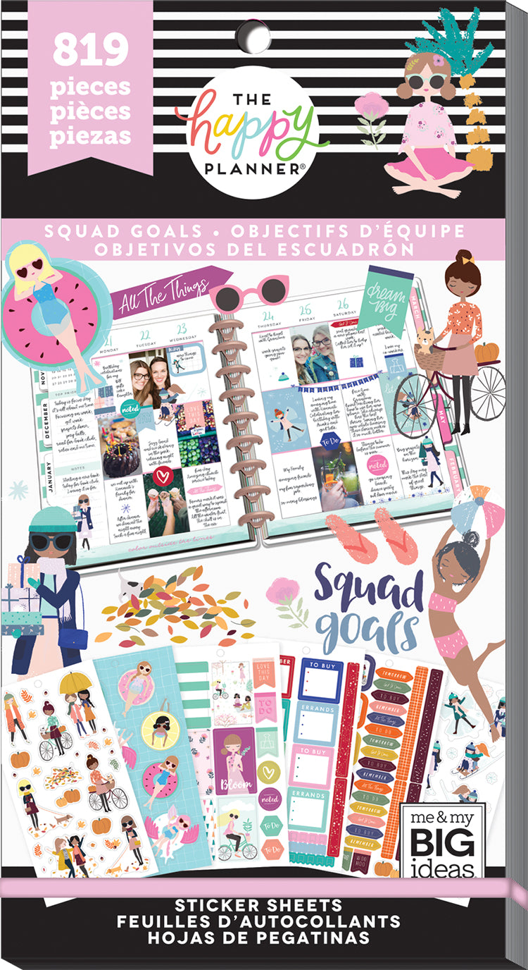 The Happy Planner Sticker Value Pack - Planner Accessories - Girls with  Goals Theme - Multi-Color 