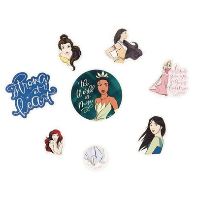 Disney© Princess Strong at Heart Die Cut Vinyl Decal Stickers - 8 Pack
