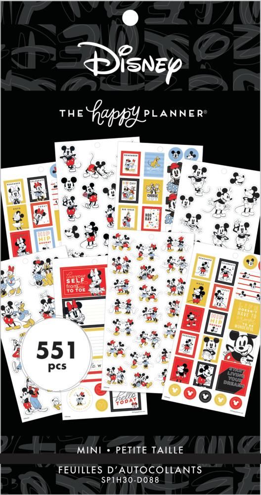 Happy Planner Disney Sticker Pack, Multicolored Planner Stickers for Teachers, Back-to-school Accessories, Sunny Minnie Theme, Classic size, 30