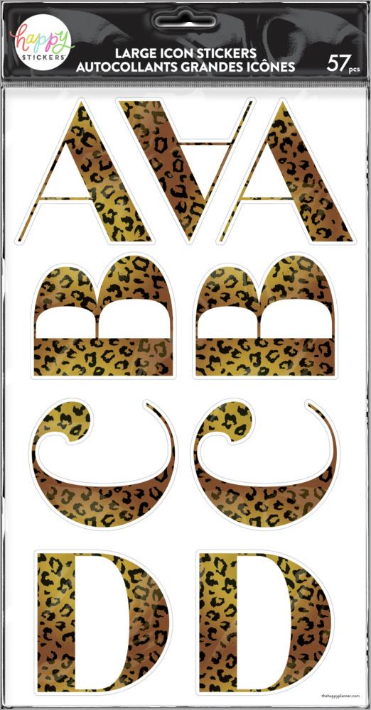 Cheetah Alphabet Stickers | Happy Planner