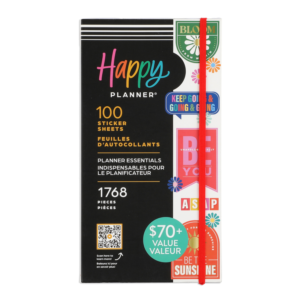 Me & My Nig Ideas The Happy Planner Essentials Tracker & Checklist Classic  Stickers, Productivity Theme, 990/Pack (SVP130151)