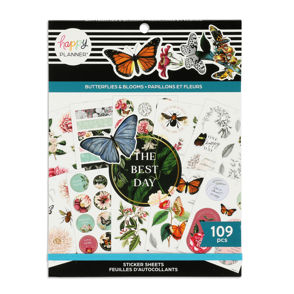 Value Pack Stickers for Crafts and Planner, Papillon Butterfly
