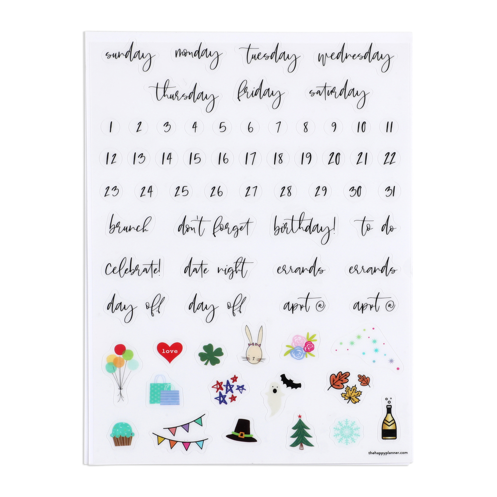 Seasonal Dry Erase Removable Decals