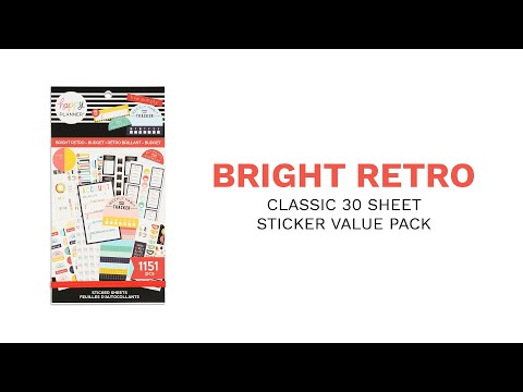 Value Pack Stickers - Bright Retro Budget