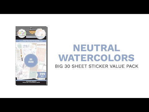 Value Pack Stickers - Neutral Watercolors - Big