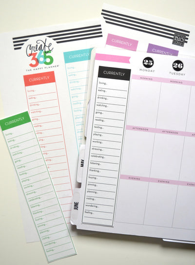 The Happy Planner™ 'CURRENTLY' Collection Free Printables