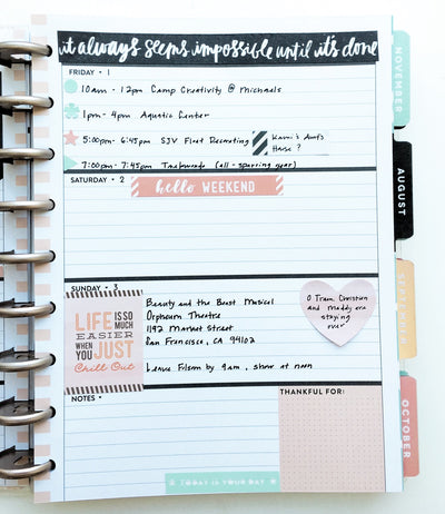 Horizontal Happy Planner™ Spread Coming Together | How to Plan Horizontally