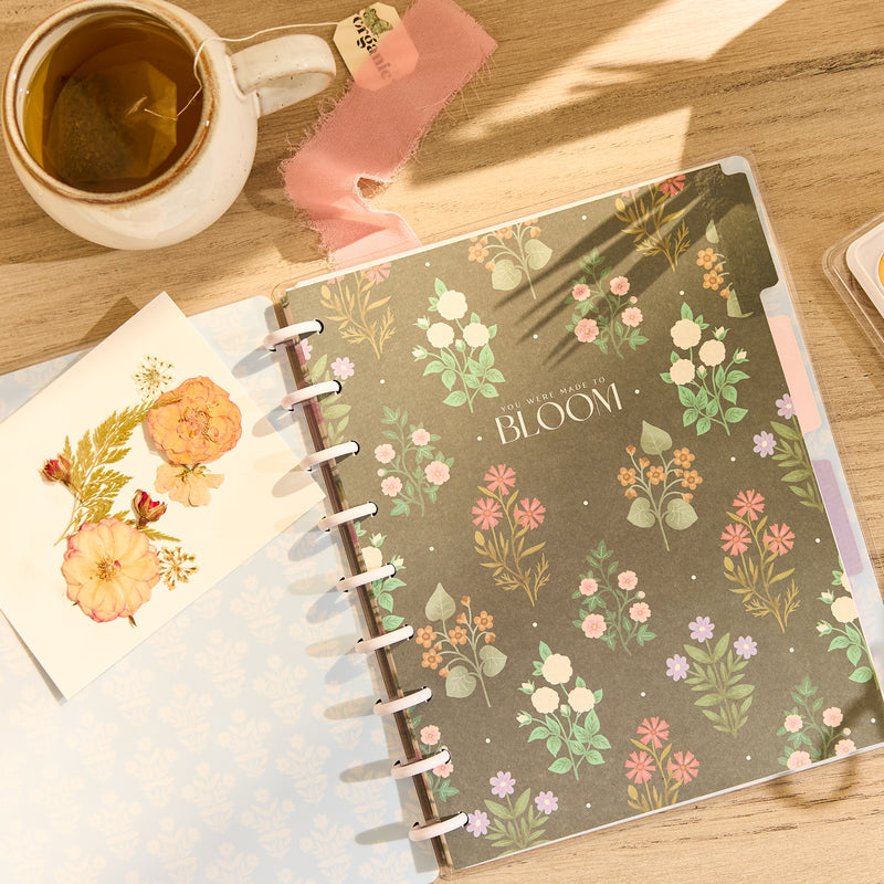 Spring Tapestry - Dot Grid + Dotted Lined Classic Notebook - 60 Sheets ...