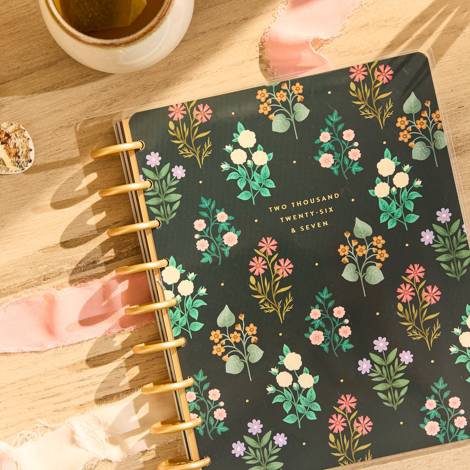Spring Notebook Planner 2026–2027 Spring Tapestry Customizable Planner - Classic Vertical Layo ...