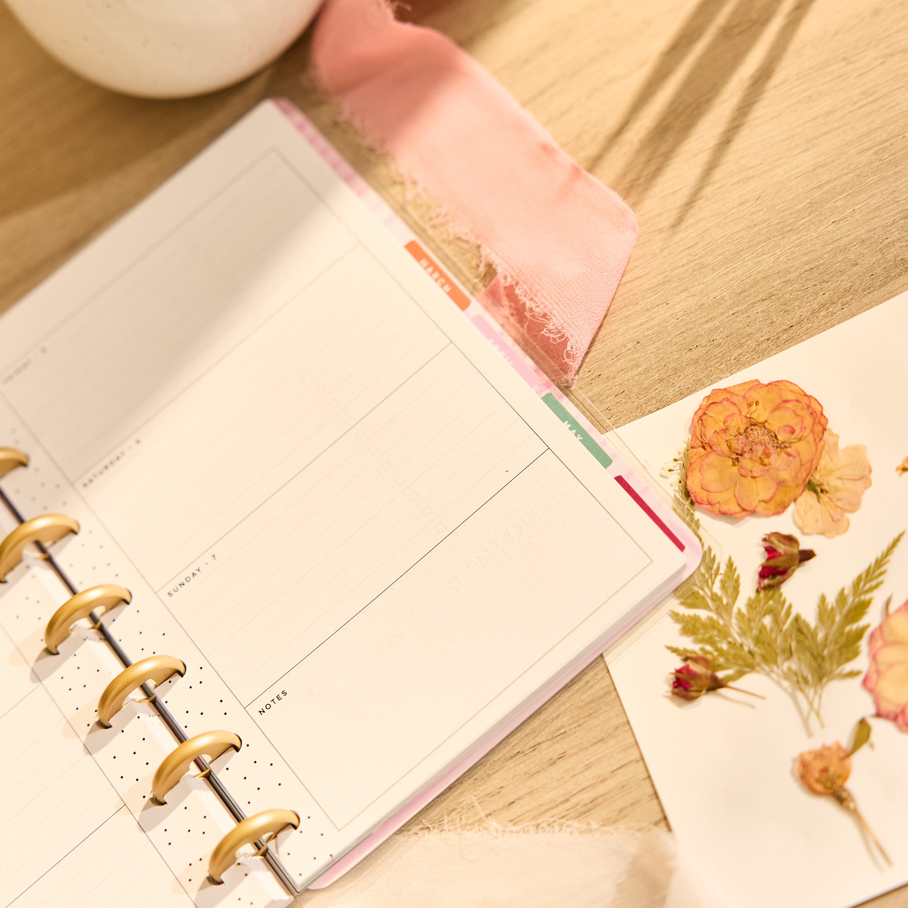 Mini Planner Mini Pags 2026–2027 Floral Embrace Customizable Planner - Mini Horizontal Layout ...