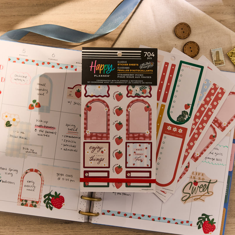 Strawberry Picnic - Value Pack Stickers – Happy Planner
