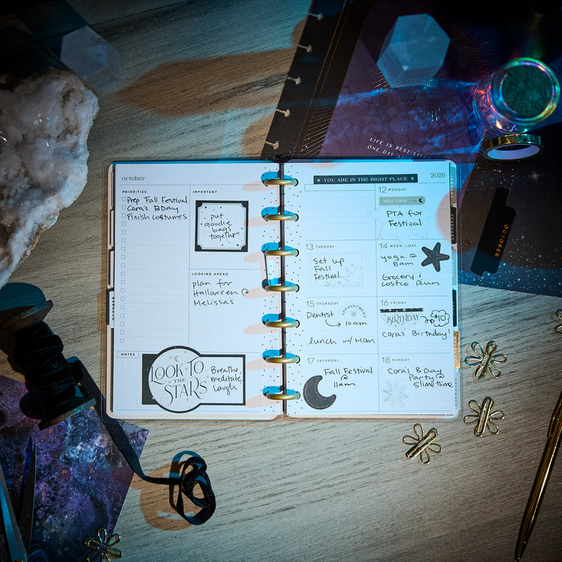 2026–2027 Eternal Stars Customizable Planner - Mini Dashboard Layout ...