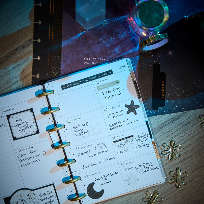 2026–2027 Eternal Stars Customizable Planner - Mini Dashboard Layout ...